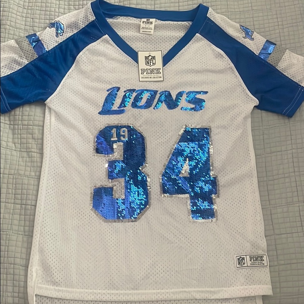 PINK Detroit lions jersey